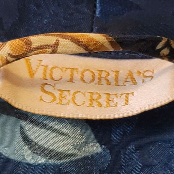 Victoria Secret floral Robe Kimono Gold Label Vintage Made In Hong Kong Size M/L - Picture 5 of 8